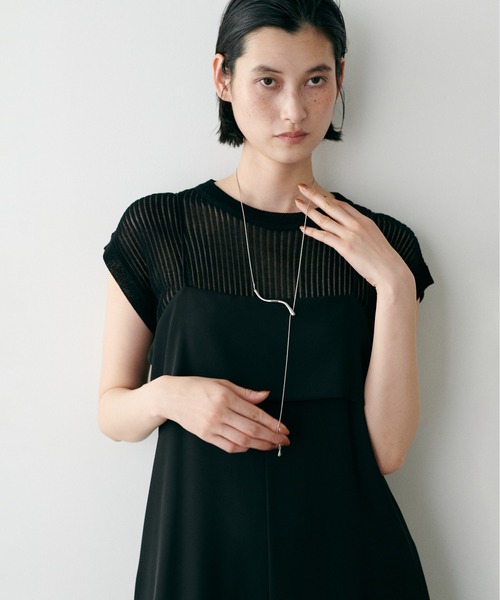 LARUTA（ラルータ）の「【LARUTA】針抜きフレンチスリーブニットプルオーバー（ニット/セーター・レディース・ピンク/オフホワイト/ブラウン/ブラック・FREE）」の20枚目の写真