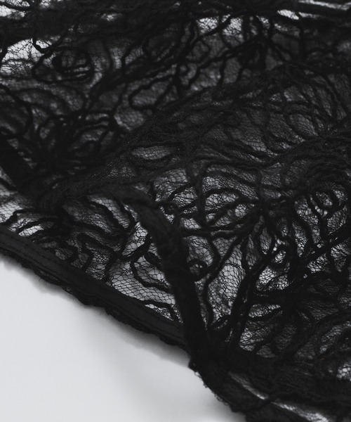 VIS（ビス）の「コードレース柄アソートビスチェ（キャミソール・レディース・ブラック/キナリ・FREE）」の7枚目の写真