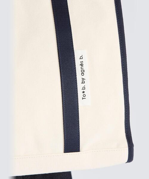 To b. by agnes b.（トゥービーバイアニエスベー）の「バイカラー コットン キャンバス トートバッグ（トートバッグ・レディース・ネイビー・FREE）」の9枚目の写真
