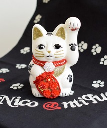 招き猫 ニコアンティーク×ご縁猫 ねこ球代 手ぬぐい 2点セット