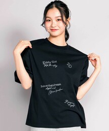 ZIDDY | 【接触冷感】ラインストーンロゴTシャツ(Tシャツ/カットソー)