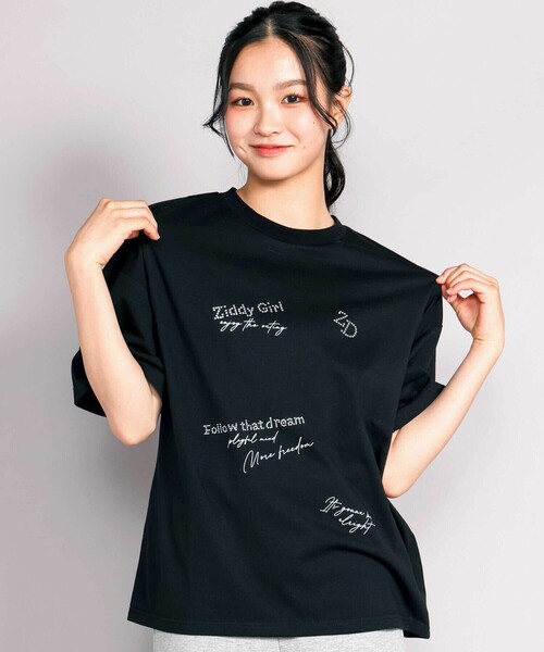 tシャツ ラインストーンロゴTシャツ レディース ECREL tシャツ ラインストーンロゴTシャツ レディース