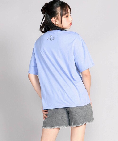ZIDDY（ジディ）の「【接触冷感】ラインストーンロゴTシャツ（Tシャツ/カットソー・キッズ・パープル/ブラック・130cm/140cm/150cm/FREE）」の20枚目の写真