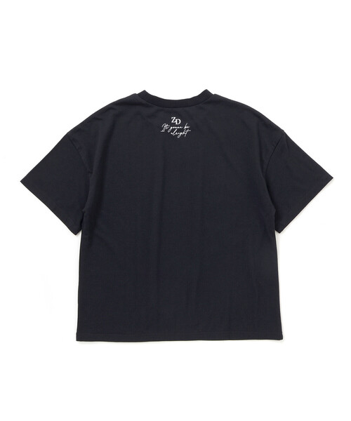 ZIDDY（ジディ）の「【接触冷感】ラインストーンロゴTシャツ（Tシャツ/カットソー・キッズ・パープル/ブラック・130cm/140cm/150cm/FREE）」の4枚目の写真