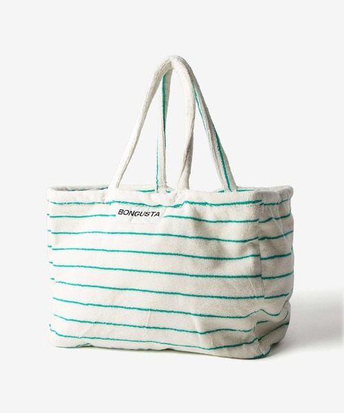 BONGUSTA(ボングスタ)の「BONGUSTA NARAM WEEKEND BAG ボングスタ パイル地トートバッグ(トートバッグ・レディース・ピンク系1/ブルー系1/オレンジ系/パープル系その他/ブラウン系1/ホワイト系1/ベージュ系1/グリーン系1・FREE)」の2枚目の写真