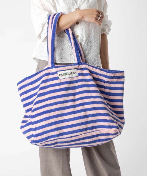 BONGUSTA(ボングスタ)の「BONGUSTA NARAM WEEKEND BAG ボングスタ パイル地トートバッグ(トートバッグ・レディース・ピンク系1/ブルー系1/オレンジ系/パープル系その他/ブラウン系1/ホワイト系1/ベージュ系1/グリーン系1・FREE)」の5枚目の写真