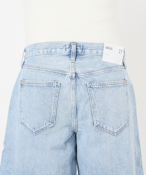 AGOLDE（エーゴールドイー）の「【AGOLDE / エーゴールドイー】BAGGY V-SHORT IN PREVAIL：デニム（デニムパンツ・レディース・サックスブルー・27cm/26cm）」の13枚目の写真