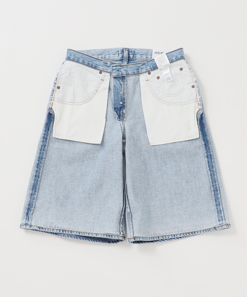 AGOLDE（エーゴールドイー）の「【AGOLDE / エーゴールドイー】BAGGY V-SHORT IN PREVAIL：デニム（デニムパンツ・レディース・サックスブルー・27cm/26cm）」の20枚目の写真