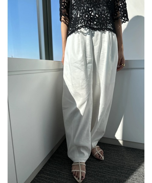 未使用 23年春夏 カデュネ CADUNE 麻ワイドパンツ CADUNE（カデュネ）の「麻ワイドパンツ（その他パンツ）」 - WEAR