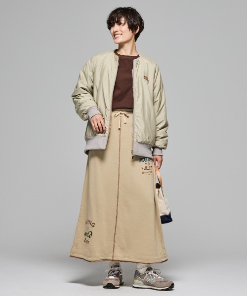 KRIFF MAYER Lady's Collection（クリフメイヤーレディースコレクション）の「【本体綿100％】ざっくり裏毛スウェットスカート（スカート・レディース・ブラック/パープル/イエロー/ベージュ/カラフル/グレー/ナチュラル・MEDIUM/LARGE）」の14枚目の写真