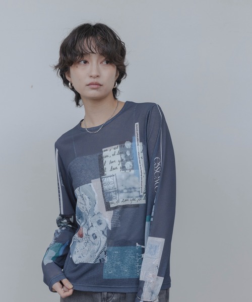 Eimee Law(エイミーロウ)の「アートフォトプリント シアートップス(Tシャツ/カットソー・レディース・ピンク/スミクロ/アイボリー/ライトグレー/ミント/ブラック/オフホワイト/ホワイト系その他・FREE)」の15枚目の写真