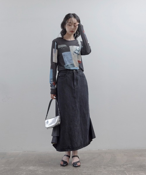 コラージュプリント シアートップス Eimee Law│Eimee Law & LHELBIE 