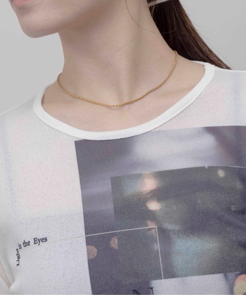 Eimee Law（エイミーロウ）の「アートフォトプリント シアートップス（Tシャツ/カットソー・レディース・ピンク/スミクロ/アイボリー/ライトグレー・FREE）」の15枚目の写真