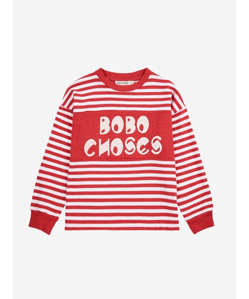 BOBO CHOSES（ボボショーズ）の「Bobo Choses stripes T-shirt（Tシャツ/カットソー・キッズ・レッド・2-3YEAR/4-5YEAR/6-7YEAR/8-9y/10-11y/12-13y）」の2枚目の写真