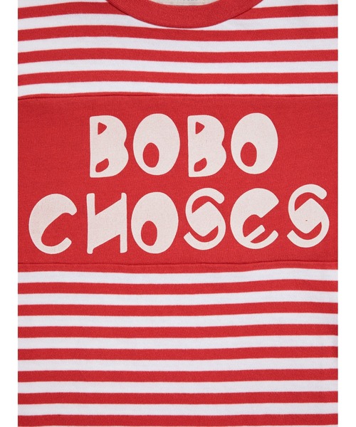 BOBO CHOSES（ボボショーズ）の「Bobo Choses stripes T-shirt（Tシャツ/カットソー・キッズ・レッド・2-3YEAR/4-5YEAR/6-7YEAR/8-9y/10-11y/12-13y）」の3枚目の写真