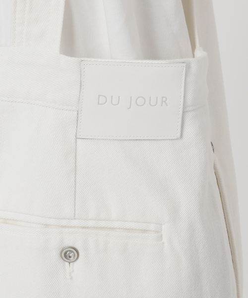 B.C STOCK(ベーセーストック)の「ウォッシャブル / DU JOUR/デュ ジュール JEAN BARE SALOPETTE(サロペット/オーバーオール・レディース・ホワイト/ネイビー・FREE)」の6枚目の写真