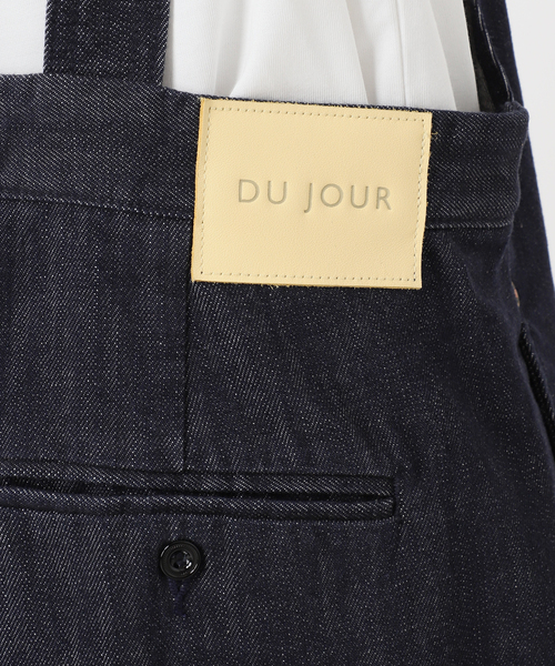 B.C STOCK(ベーセーストック)の「ウォッシャブル / DU JOUR/デュ ジュール JEAN BARE SALOPETTE(サロペット/オーバーオール・レディース・ホワイト/ネイビー・FREE)」の9枚目の写真