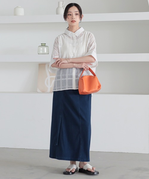 n'OrLABEL(ノアールレーベル)の「チェックレースドルマンシャツ(シャツ/ブラウス・レディース・ブラック/ライトブルー/ホワイト・FREE)」の20枚目の写真