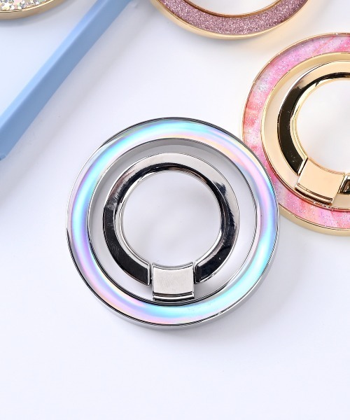 Hamee（ハミィ）の「PHONEAR チェジャリング MagSafe対応 スマホリング（スマホグッズ・レディース・ラベンダー/ゴールド系その他6/Silver/ブルーグラス/ローズ/レモンイエロー/シルバー系その他5/シルバー系その他3/ゴールド系その他3/ブルー系その他2/ゴールド系その他7/シルバー系その他6/ゴールド系その他5/その他3/その他2/その他1/ピンク系その他5/ピンク系その他3/シャンパン/ピンク系その他2・FREE）」の9枚目の写真