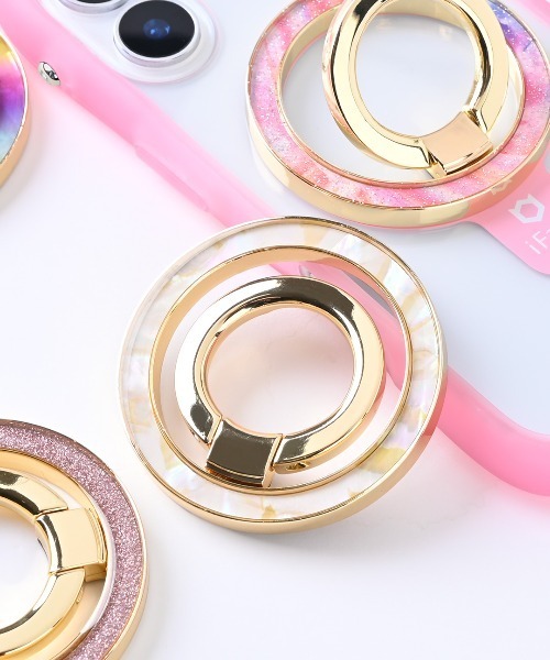 Hamee（ハミィ）の「PHONEAR チェジャリング MagSafe対応 スマホリング（スマホグッズ・レディース・ラベンダー/ゴールド系その他6/Silver/ブルーグラス/ローズ/レモンイエロー/シルバー系その他5/シルバー系その他3/ゴールド系その他3/ブルー系その他2/ゴールド系その他7/シルバー系その他6/ゴールド系その他5/その他3/その他2/その他1/ピンク系その他5/ピンク系その他3/シャンパン/ピンク系その他2・FREE）」の14枚目の写真