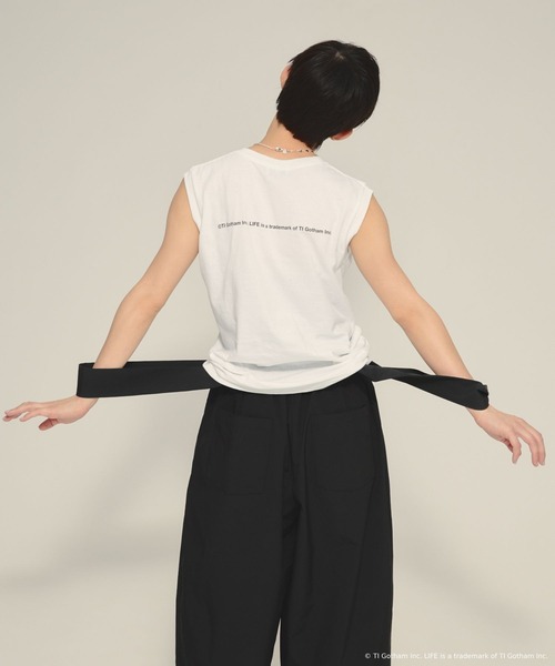 eL（エル）の「【eL】LIFE PICTURE COLLECTION Tshirts NS/575730（Tシャツ/カットソー・レディース・ホワイト/ブラック・FREE）」の9枚目の写真