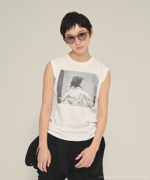 eL（エル）の「【eL】LIFE PICTURE COLLECTION Tshirts NS/575730（Tシャツ/カットソー・レディース・ホワイト/ブラック・FREE）」の10枚目の写真