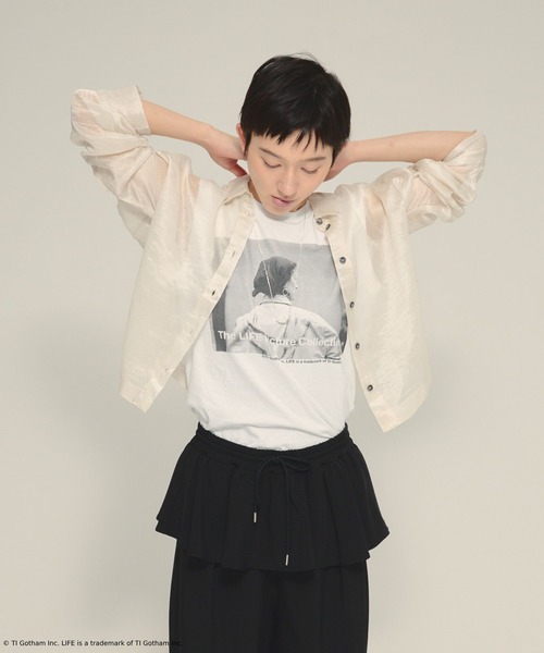eL（エル）の「【eL】LIFE PICTURE COLLECTION Tshirts NS/575730（Tシャツ/カットソー・レディース・ホワイト/ブラック・FREE）」の12枚目の写真
