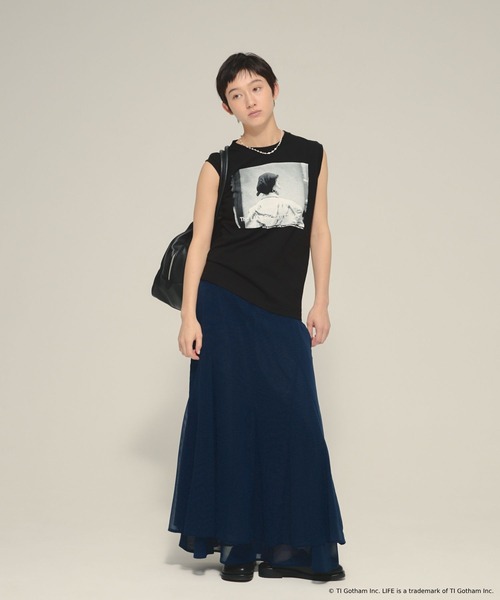 eL（エル）の「【eL】LIFE PICTURE COLLECTION Tshirts NS/575730（Tシャツ/カットソー・レディース・ホワイト/ブラック・FREE）」の14枚目の写真