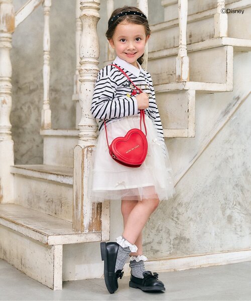 apres les cours(アプレレクール)の「ハートポシェット(ショルダーバッグ・キッズ・シルバー/レッド・FREE)」の6枚目の写真