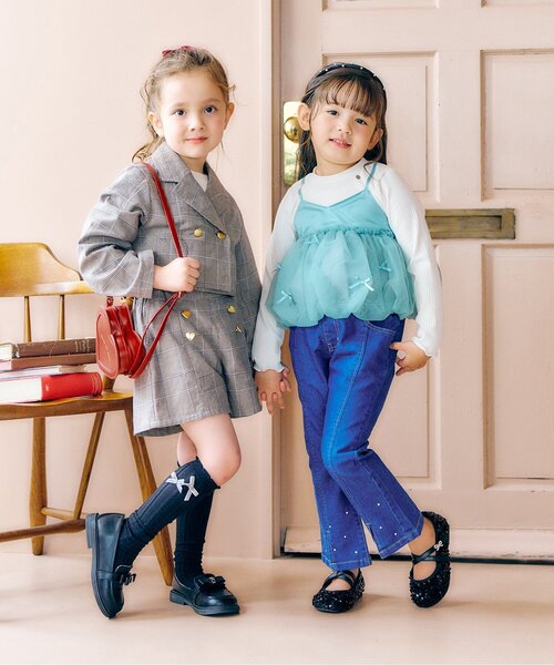 apres les cours(アプレレクール)の「ハートポシェット(ショルダーバッグ・キッズ・シルバー/レッド・FREE)」の8枚目の写真