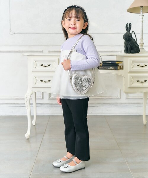 apres les cours(アプレレクール)の「ハートポシェット(ショルダーバッグ・キッズ・シルバー/レッド・FREE)」の11枚目の写真