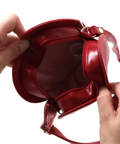 apres les cours(アプレレクール)の「ハートポシェット(ショルダーバッグ・キッズ・シルバー/レッド・FREE)」の21枚目の写真