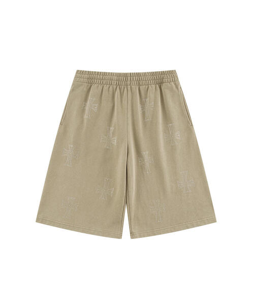 UNKNOWN LONDON(アンノウン・ロンドン)の「UNKNOWNLONDON/アンノウンロンドン/OUTLINE CROSS SWEAT SHORTS(スウェットパンツ・メンズ・ベージュ/レッド/ブラック・L/M/S)」の14枚目の写真