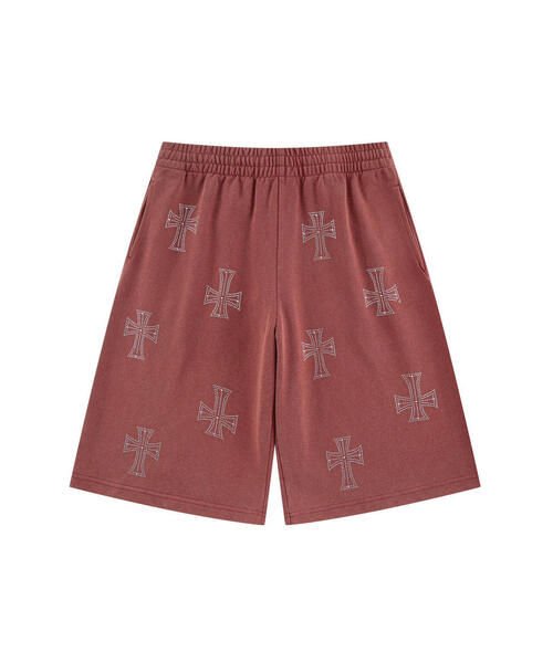 UNKNOWN LONDON(アンノウン・ロンドン)の「UNKNOWNLONDON/アンノウンロンドン/OUTLINE CROSS SWEAT SHORTS(スウェットパンツ・メンズ・ベージュ/レッド/ブラック・L/M/S)」の20枚目の写真