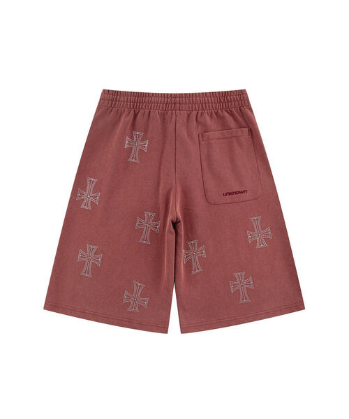 UNKNOWN LONDON(アンノウン・ロンドン)の「UNKNOWNLONDON/アンノウンロンドン/OUTLINE CROSS SWEAT SHORTS(スウェットパンツ・メンズ・ベージュ/レッド/ブラック・L/M/S)」の21枚目の写真