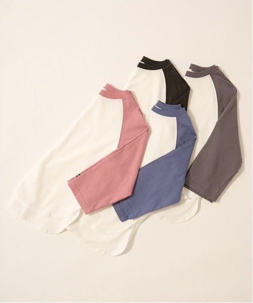 b・ROOM（ビールーム）の「【カイテキ天竺】ビッグシルエットラグランTシャツ（Tシャツ/カットソー・キッズ・スモークピンク/ブラック/チャコール/ブルー系その他・150cm/140cm/130cm/120cm/100cm/110cm）」の15枚目の写真