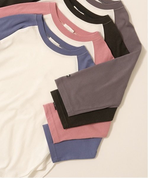 b・ROOM（ビールーム）の「【カイテキ天竺】ビッグシルエットラグランTシャツ（Tシャツ/カットソー・キッズ・スモークピンク/ブラック/チャコール/ブルー系その他・150cm/140cm/130cm/120cm/100cm/110cm）」の16枚目の写真