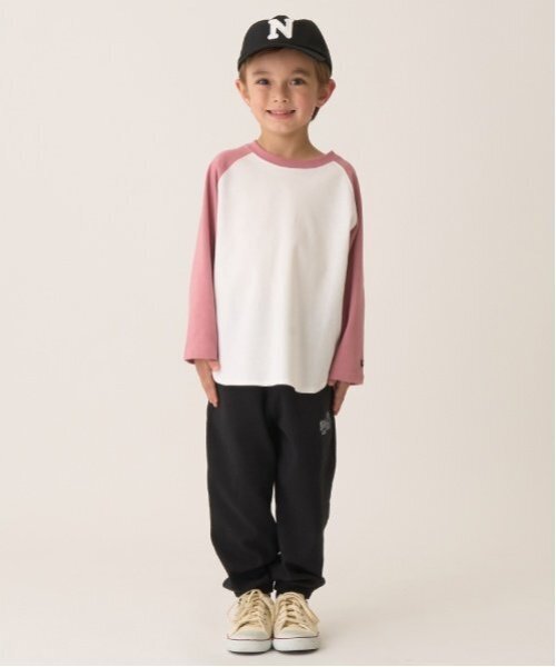 b・ROOM（ビールーム）の「【カイテキ天竺】ビッグシルエットラグランTシャツ（Tシャツ/カットソー・キッズ・スモークピンク/ブラック/チャコール/ブルー系その他・150cm/140cm/130cm/120cm/100cm/110cm）」の19枚目の写真