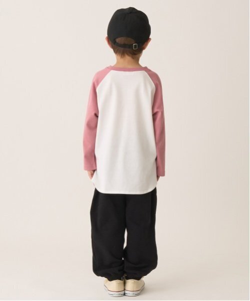 b・ROOM（ビールーム）の「【カイテキ天竺】ビッグシルエットラグランTシャツ（Tシャツ/カットソー・キッズ・スモークピンク/ブラック/チャコール/ブルー系その他・150cm/140cm/130cm/120cm/100cm/110cm）」の21枚目の写真