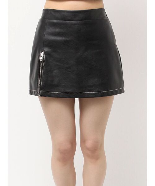 GYDA（ジェイダ）の「サイドZIPスカートライクショートパンツ（スカート・レディース・ブラック/ベージュ・FREE）」の5枚目の写真