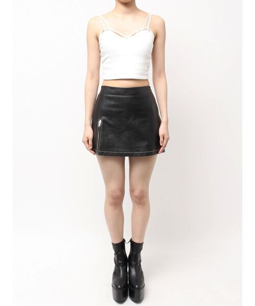 GYDA（ジェイダ）の「サイドZIPスカートライクショートパンツ（スカート・レディース・ブラック/ベージュ・FREE）」の13枚目の写真