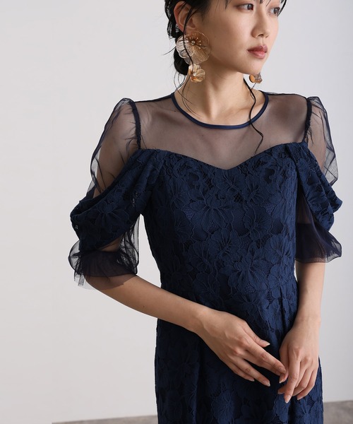 atlo（アトロ）の「結婚式 二次会 パーティー ドレス オフショル風 I