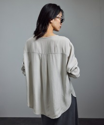 SALON adam et rope' | 【WEB限定】アセテートツイルロングスリーブTブラウス(シャツ/ブラウス)