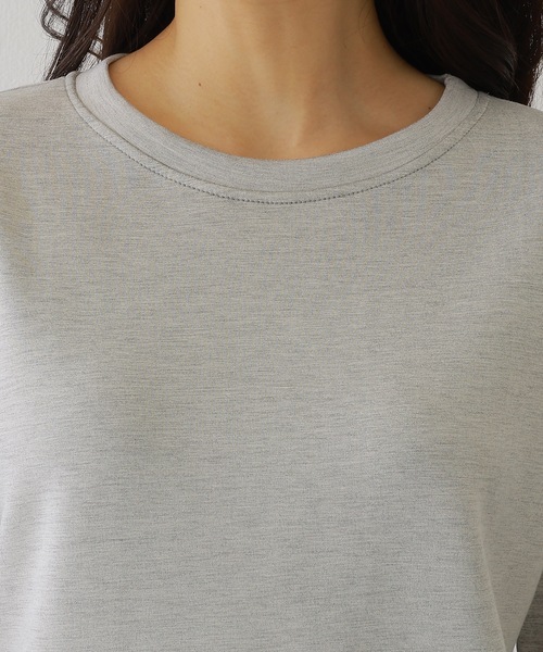 DAYRA(デイラ)の「ソリッドカラー クルーネック 長袖 ベーシック プルオーバー(Tシャツ/カットソー・レディース・モカ/ネイビー/グレー/ブラック/グレイッシュベージュ/ホワイト/ライトグレー・M/XL)」の12枚目の写真