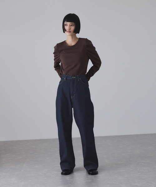 Lee（リー）の「【Lee for ADAM ET ROPE'】別注101 5P デニムパンツ（デニムパンツ・レディース・ネイビー・X-SMALL/S/M）」の4枚目の写真