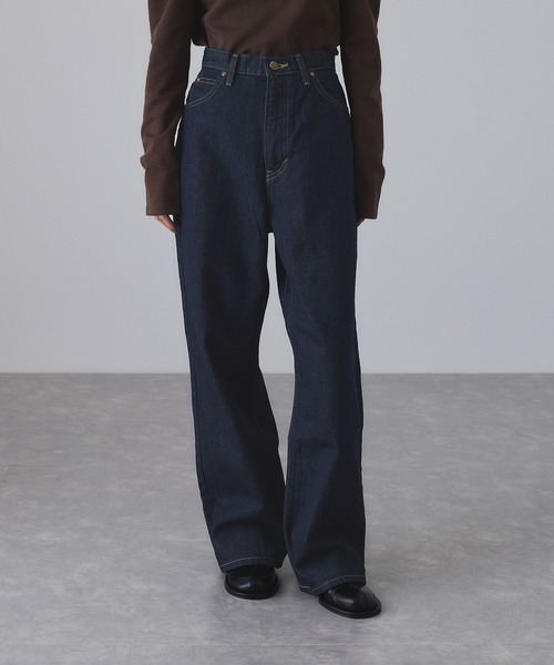 Lee（リー）の「【Lee for ADAM ET ROPE'】別注101 5P デニムパンツ（デニムパンツ・レディース・ネイビー・X-SMALL/S/M）」の8枚目の写真