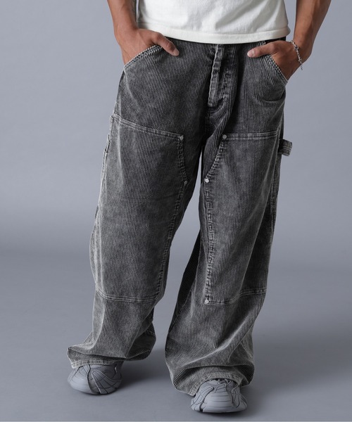 DANKE SCHON（ダンケシェーン）の「DankeSchon/ダンケシェーン/8WELL COURDUROY CHEMICAL W-KNEE PANTS（その他パンツ・メンズ・ベージュ/ブラック・S/M/L）」の2枚目の写真