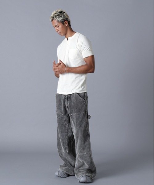 DANKE SCHON（ダンケシェーン）の「DankeSchon/ダンケシェーン/8WELL COURDUROY CHEMICAL W-KNEE PANTS（その他パンツ・メンズ・ベージュ/ブラック・S/M/L）」の7枚目の写真
