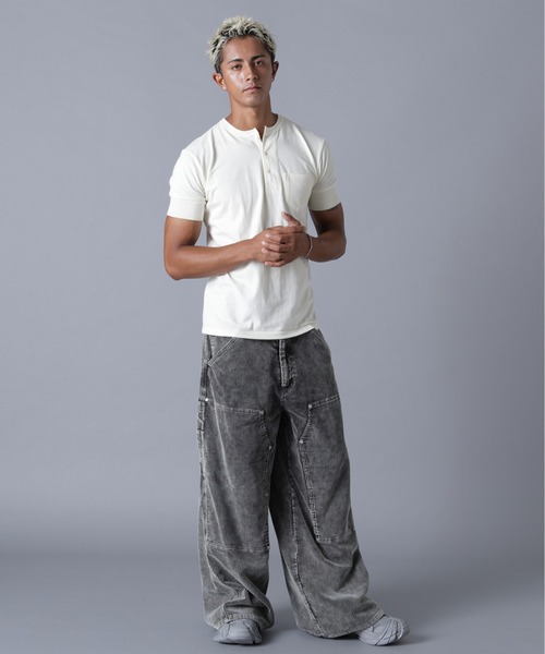 DANKE SCHON（ダンケシェーン）の「DankeSchon/ダンケシェーン/8WELL COURDUROY CHEMICAL W-KNEE PANTS（その他パンツ・メンズ・ベージュ/ブラック・S/M/L）」の8枚目の写真