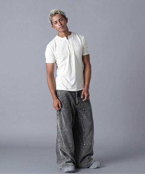 DANKE SCHON（ダンケシェーン）の「DankeSchon/ダンケシェーン/8WELL COURDUROY CHEMICAL W-KNEE PANTS（その他パンツ・メンズ・ベージュ/ブラック・S/M/L）」の9枚目の写真